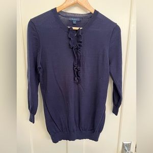 Boden, navy blue, 3/4 sleeve, size 8 (UK size listed as 12)